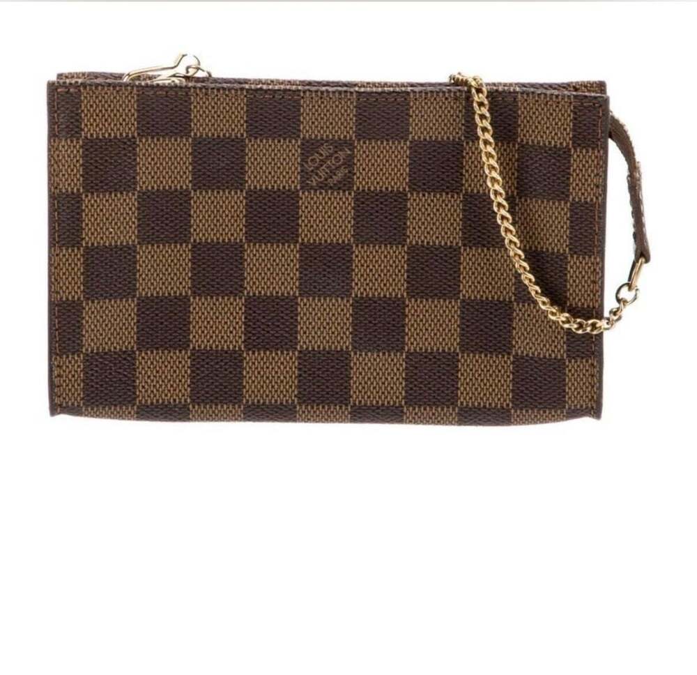 Authentic Louis Vuitton Damier Ebene Milla MM Pochette Clutch